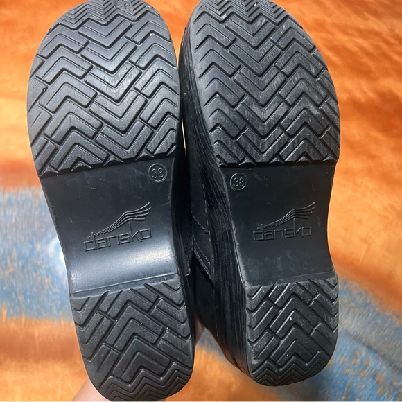 Dansko Black Leather Clogs size size 38 - Picture 4 of 11